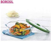 BOROSIL GREEN LID ROUND DISH 1 LITTER